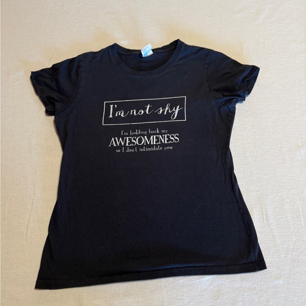 Black Graphic Tee‎ Women Size Small
